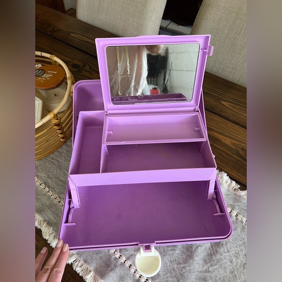Caboodle Vintage Purple Storage Box with Handle, EUC, 90’s, makeup, cosmetics - Picture 4 of 7
